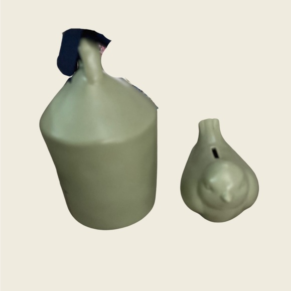 Rae Dunn Birdhouse and bird bank set - Picture 5 of 9